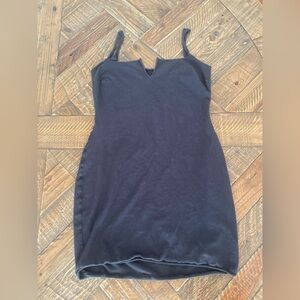 SKIMS Black V-Neck Sleeveless Dress